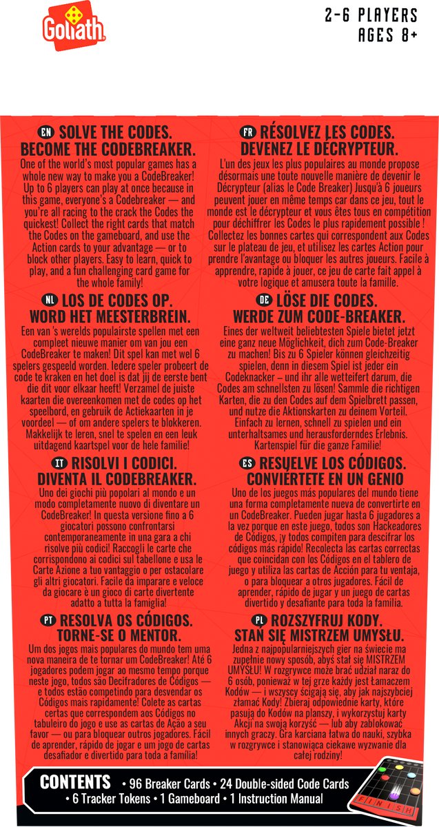 Goliath Mastermind - Code Breakers - Nederlandstalig kaartspel - 2-6 spelers
