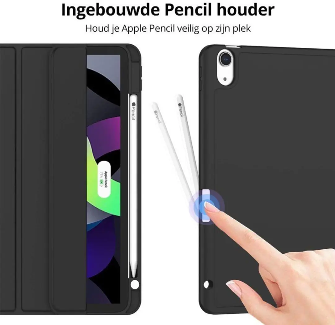 MobiQ Flexibele Trifold Hoes iPad Air 11 (2025) - 11 Inch - Zwart