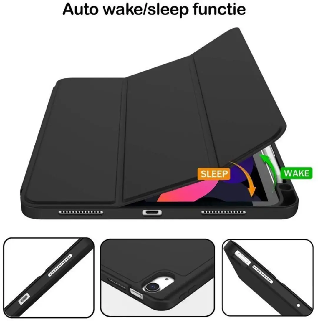 MobiQ Flexibele Trifold Hoes iPad Air 11 (2025) - 11 Inch - Zwart