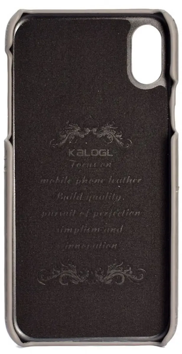 MobiQ Leather Snap On Wallet iPhone XR - Kunstleer - 2 Pasjes - Grijs