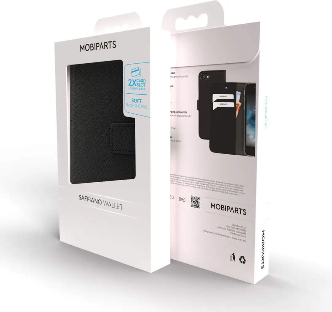 Mobiparts Saffiano Wallet Hoesje iPhone 11 Pro MP-5002752 - 3 Pasjes - Zwart