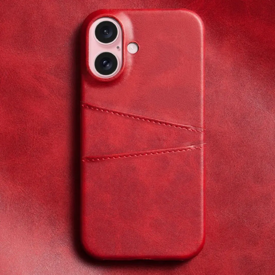 MobiQ Leather Snap On Wallet 46-01167 - Rood