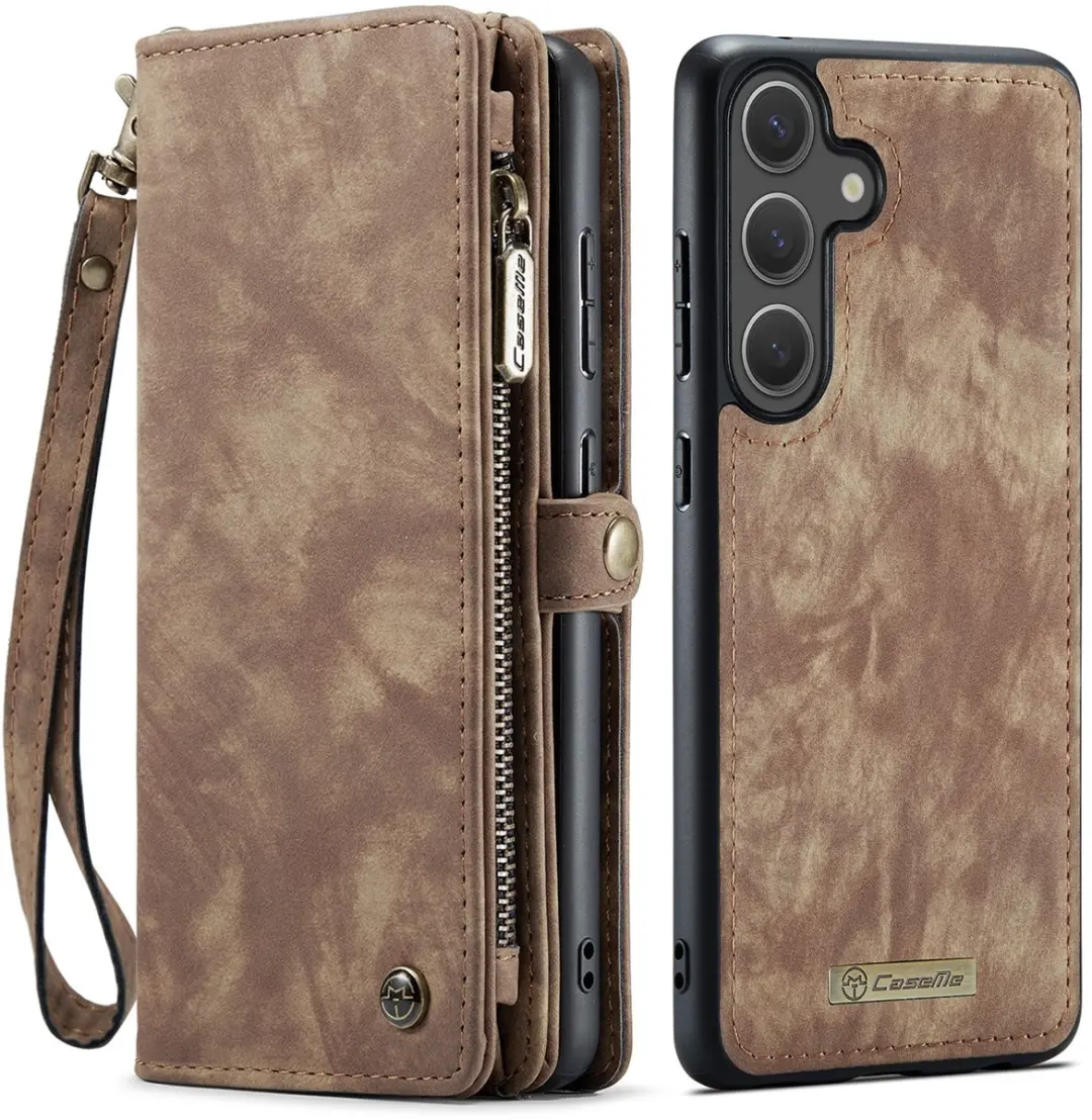 Caseme 008 Hoesje Samsung Galaxy S26 - 2-in-1 Book Case - Bruin