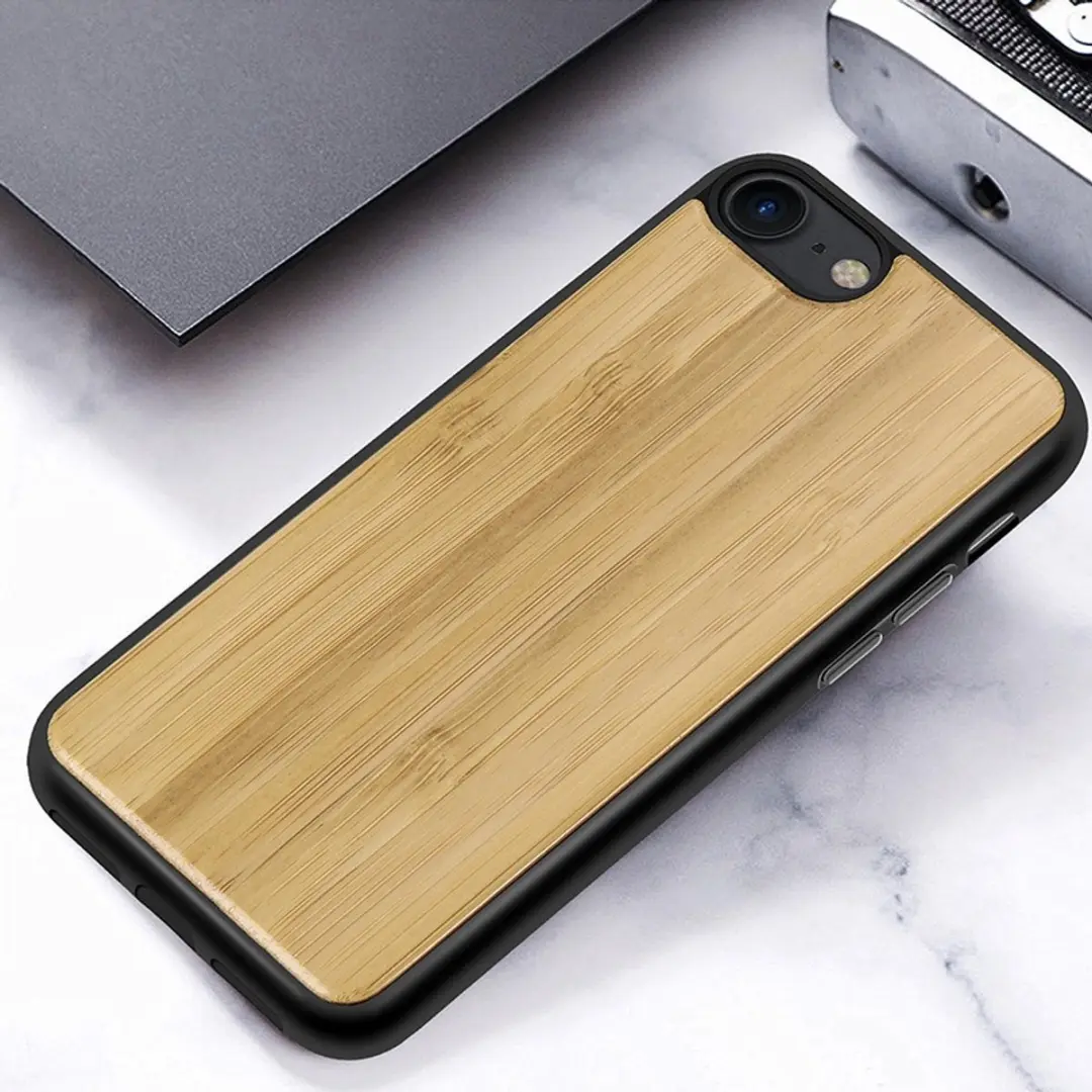 MobiQ Houten Hoesje iPhone SE/8/7 - Bamboe - MPN 13-00582