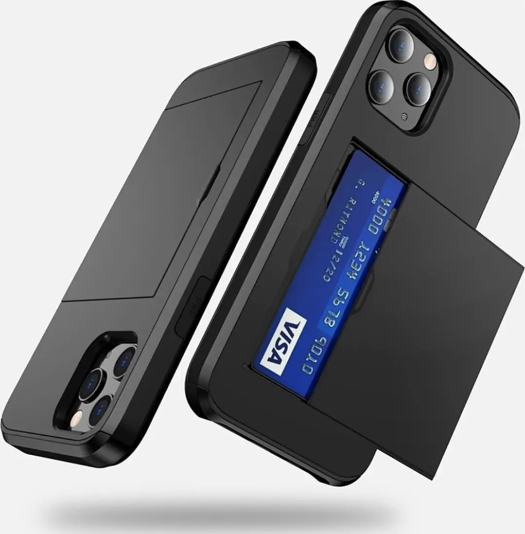 MobiQ Hoesje iPhone 12 Pro Max - 2 Pasjes - Grijs