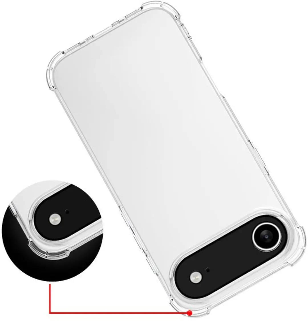 MobiQ 46-01237 iPhone 17 Air Hoesje - Transparant