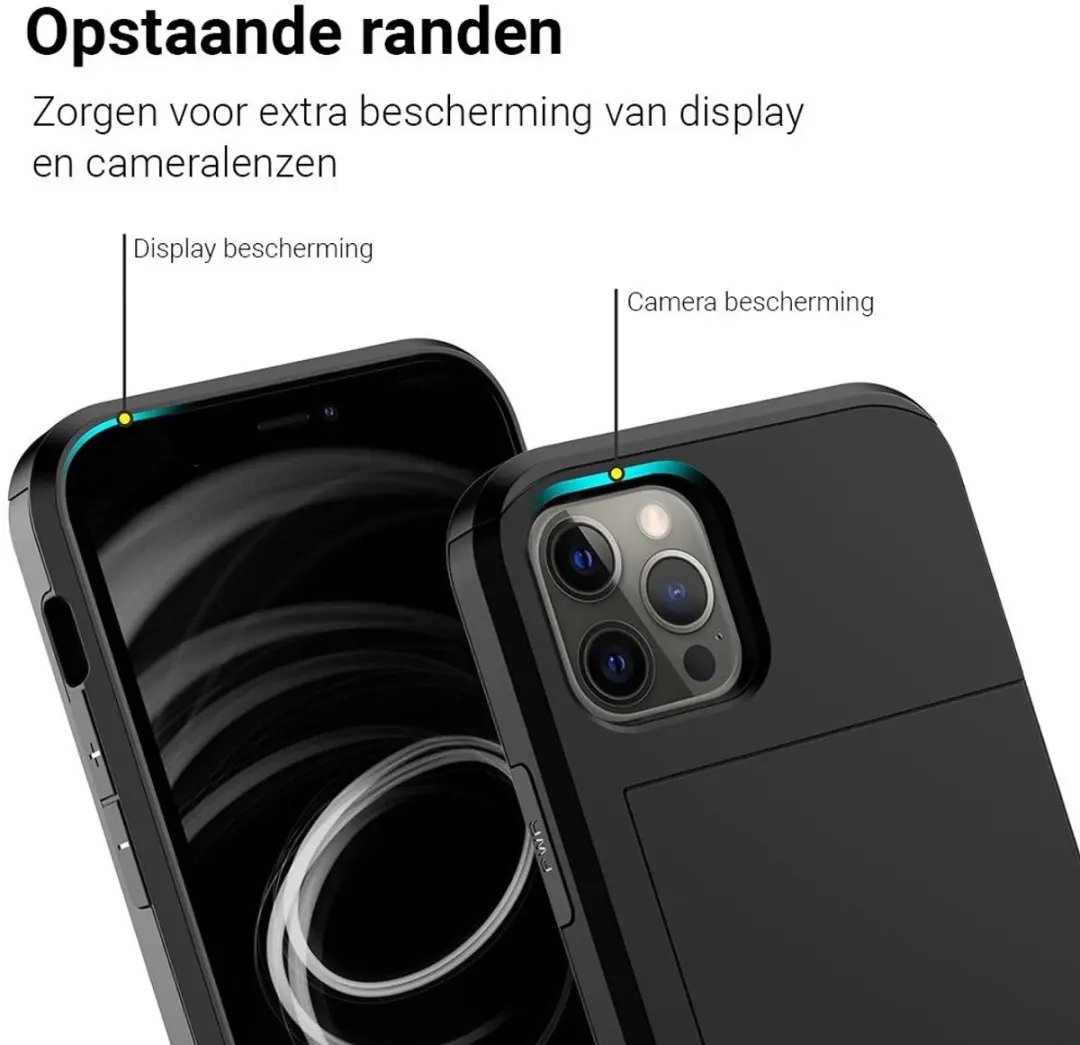 MobiQ Hoesje iPhone 13 Pro 13-00959 - Pasjesvak - Zwart