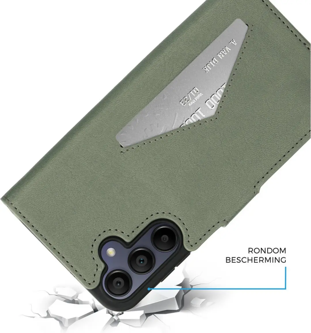 Mobiparts MP-125661 Hoesje Samsung Galaxy A15 - Wallet - Groen
