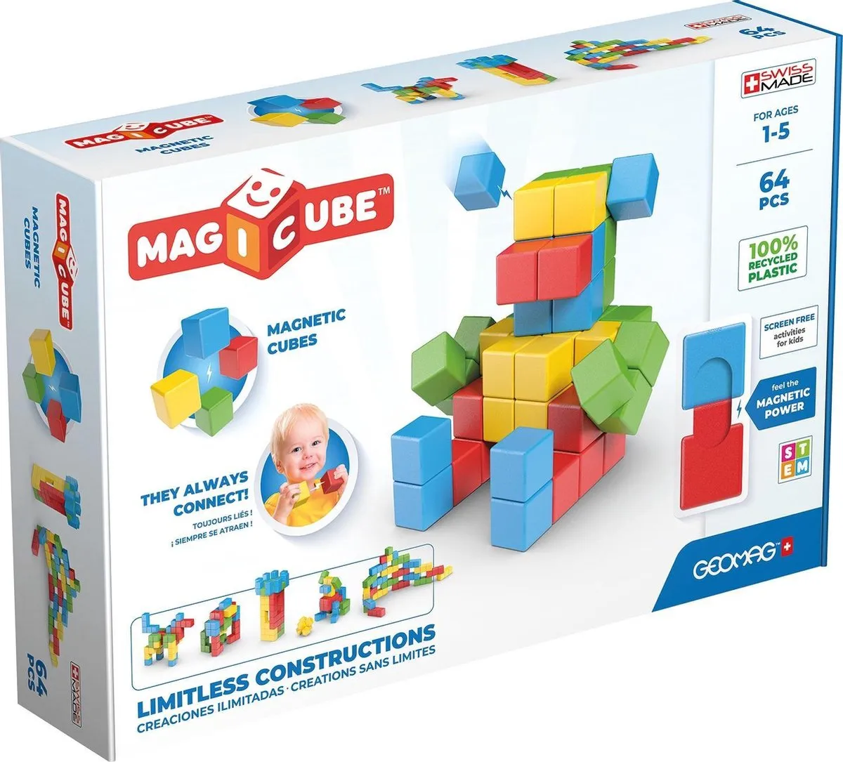 Geomag Magicube Full Color Recycled Try Me 64