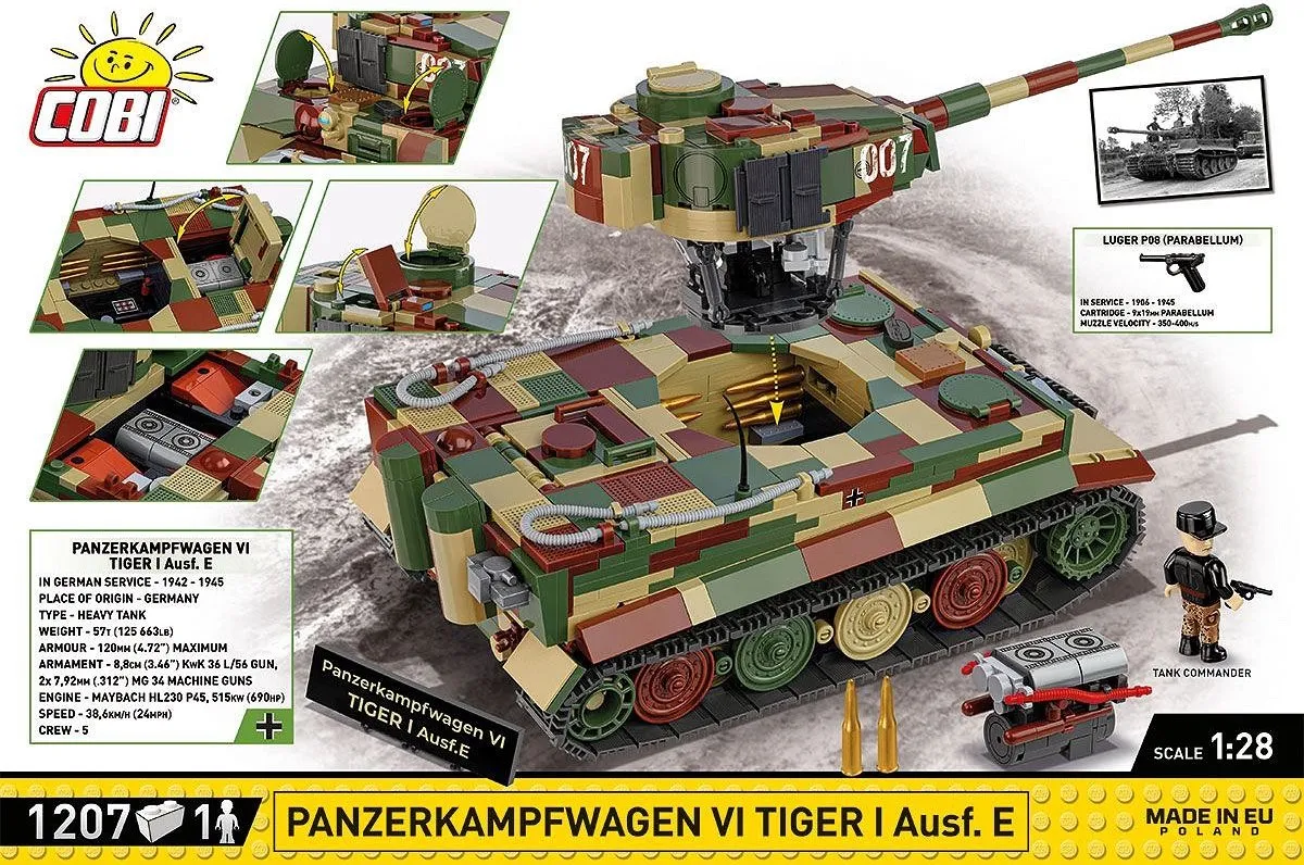 Cobi Tiger I Ausf. Executive 1207 Stukken - Meerkleurig