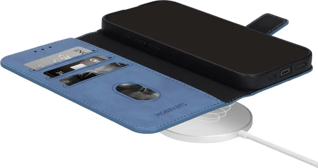 Mobiparts MP-128576 Hoesje Samsung Galaxy S25 - Wallet - Eco Leer - Blauw