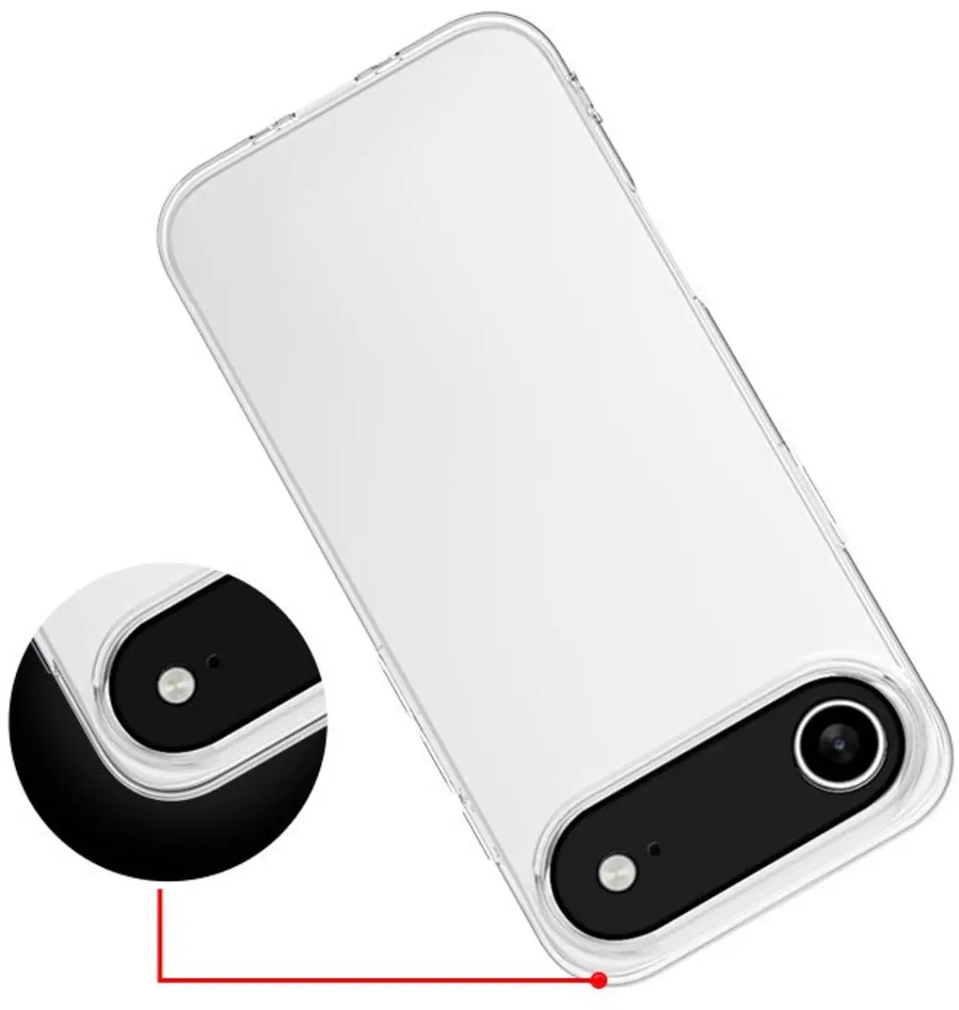 MobiQ iPhone 17 Air Hoesje TPU 46-01236 - Transparant