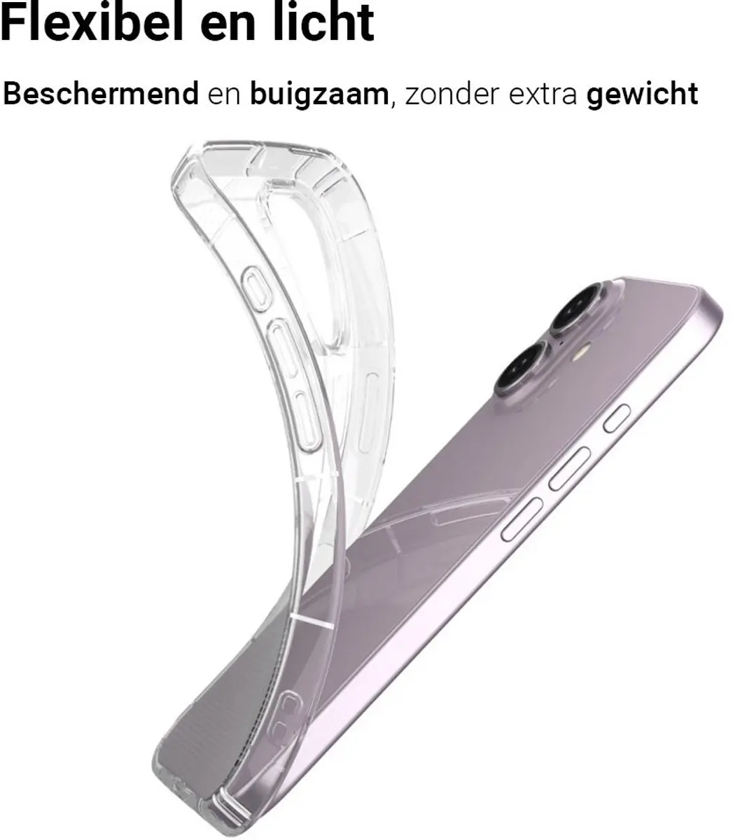 MobiQ iPhone 16 Hoesje 46-00010 - Transparant