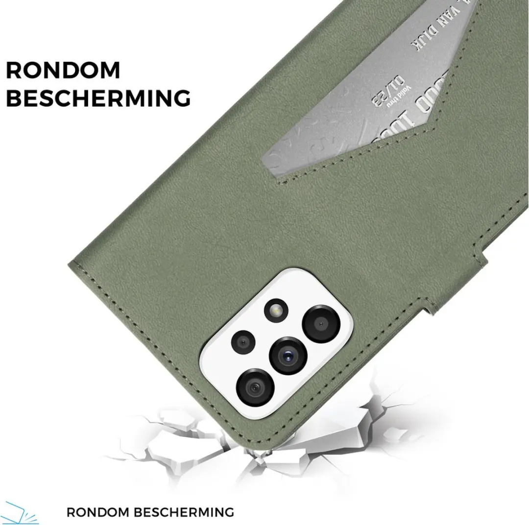 Mobiparts Classic Wallet Hoesje MP-5000902 - Groen - 3 Pasjes