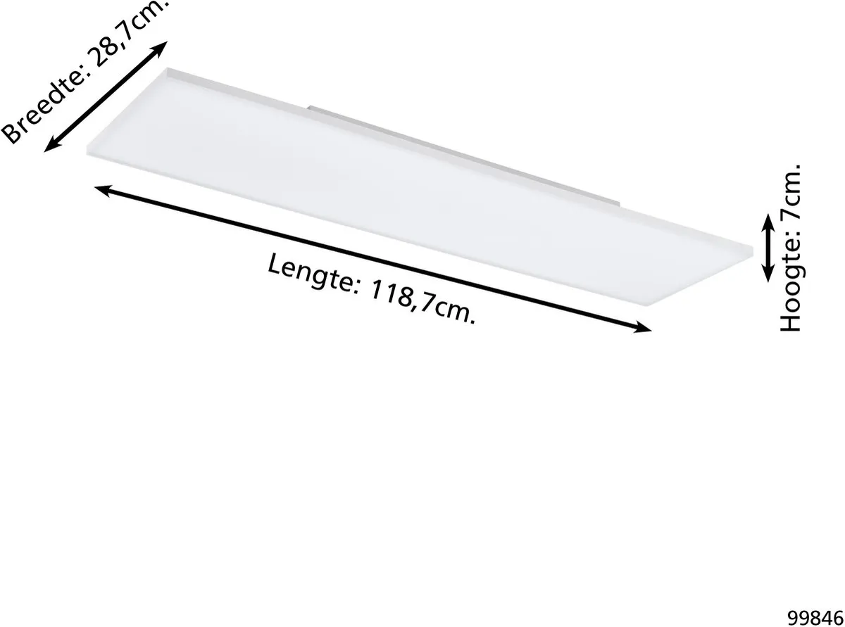Eglo Turcona-B Plafondlamp LED 118cm - Wit