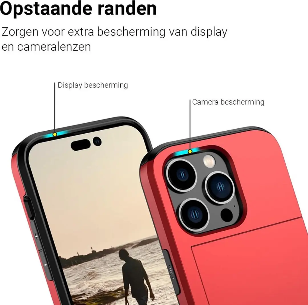 MobiQ Hoesje iPhone 15 Pro 13-02801 - Rood