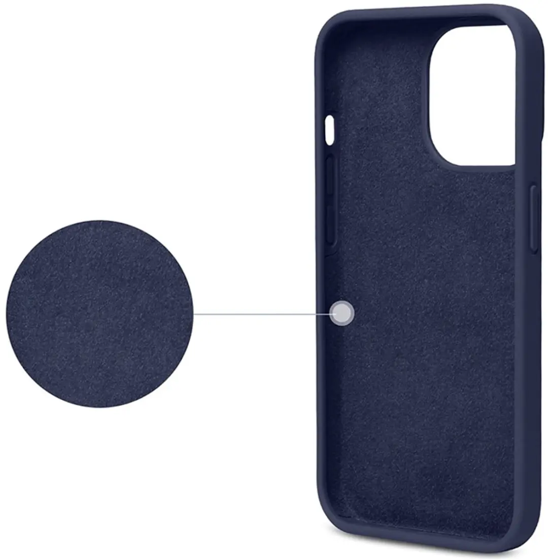 MobiQ Liquid Silicone Hoesje iPhone 13 Pro - donkerblauw