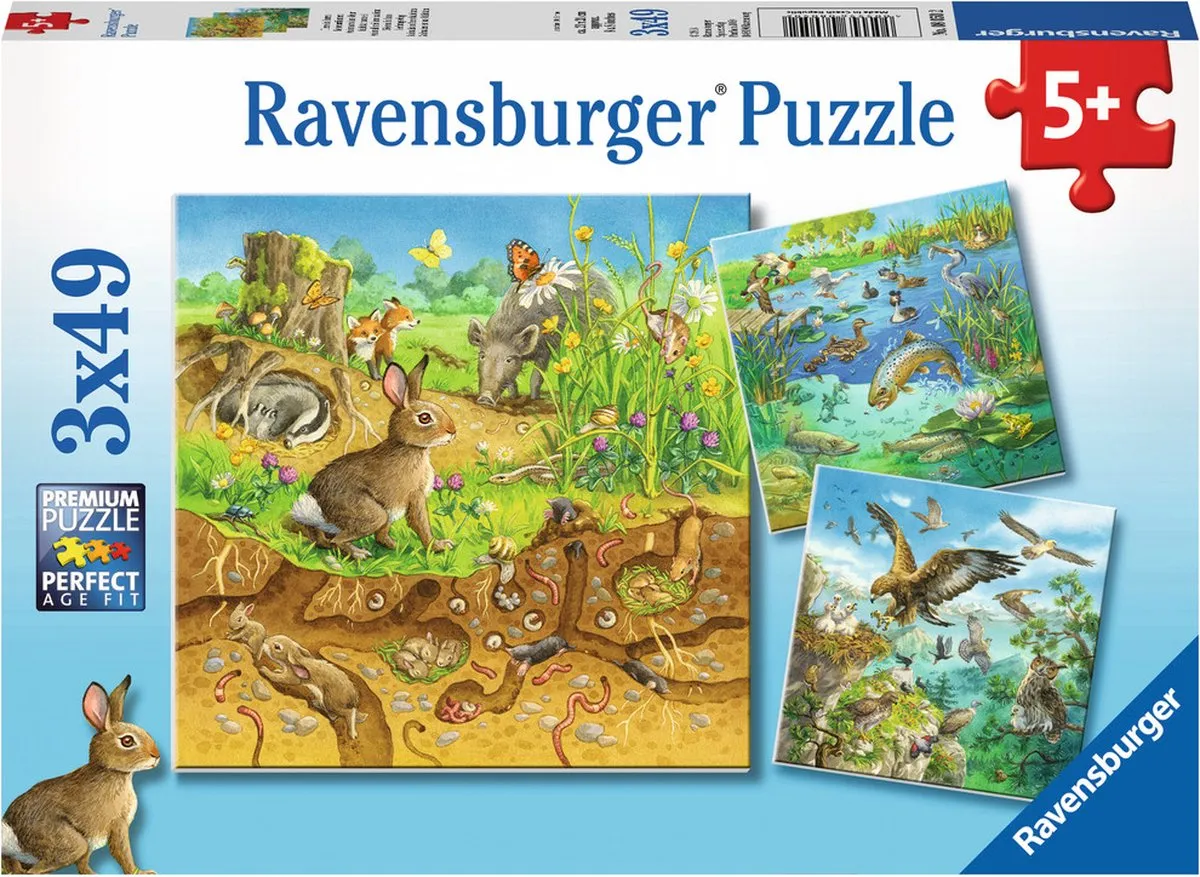 Ravensburger Dieren in hun Leefomgeving Puzzels