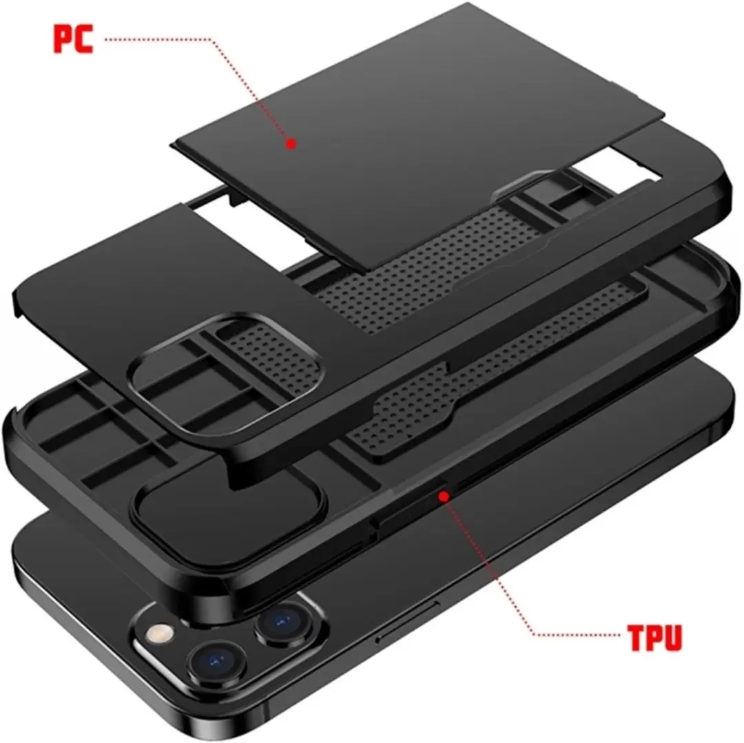 MobiQ Hoesje iPhone 12 Pro Max - 2 Pasjes - Wit