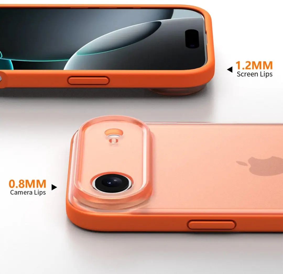 MobiQ Frosted Rugged Bumper Hoesje 46-01533 - iPhone 17 Air - Grijs