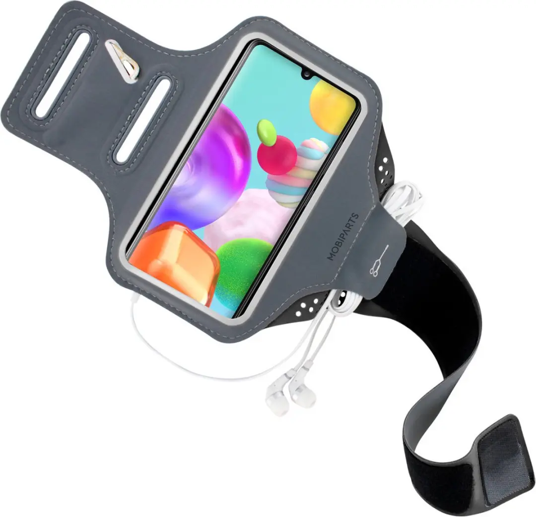 Mobiparts MP-107849 Hardlooparmband - Samsung Galaxy A41 - Zwart