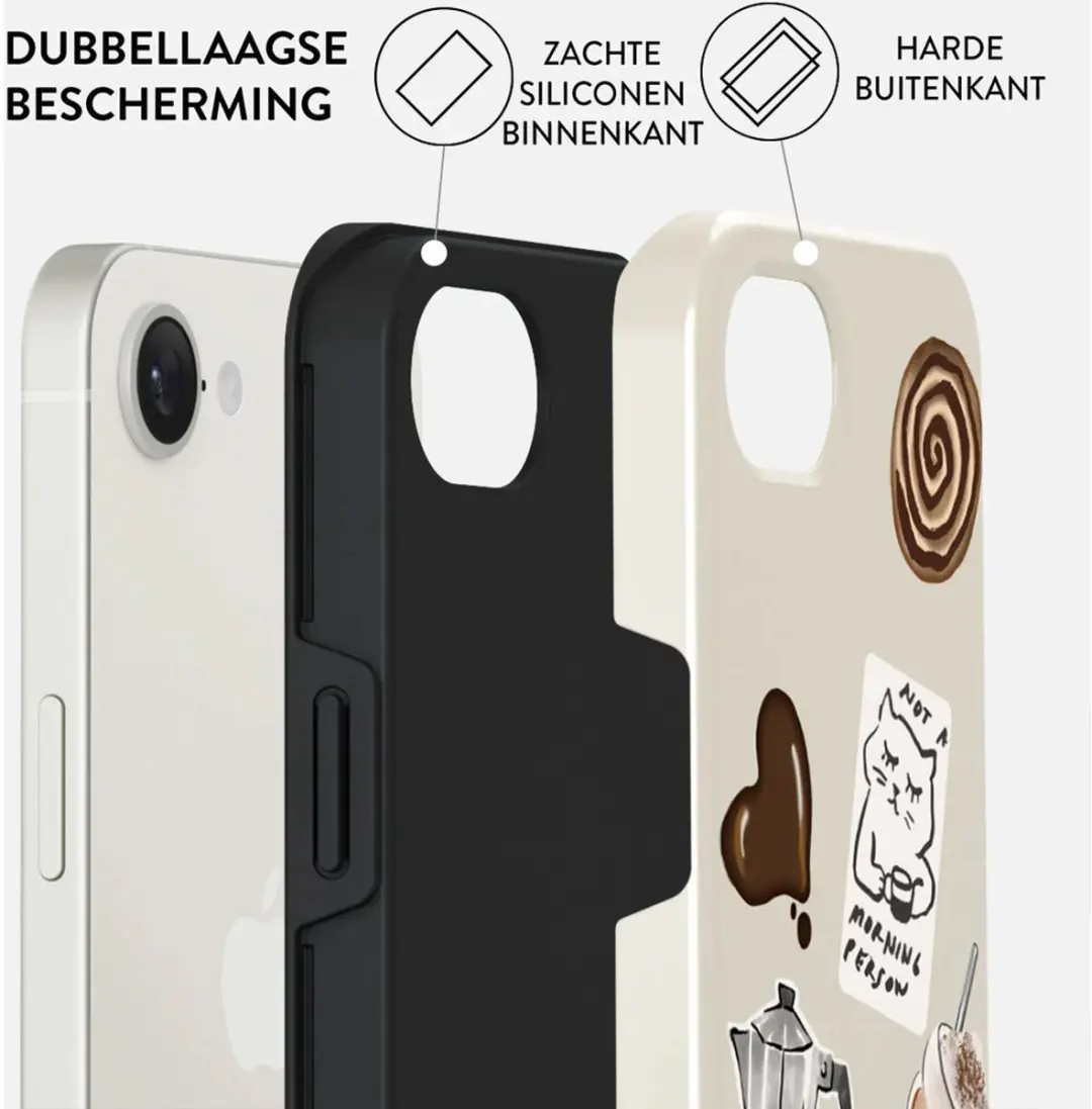 Burga Tough MagSafe Hoesje - iPhone 16/17 - Oat Milk Please