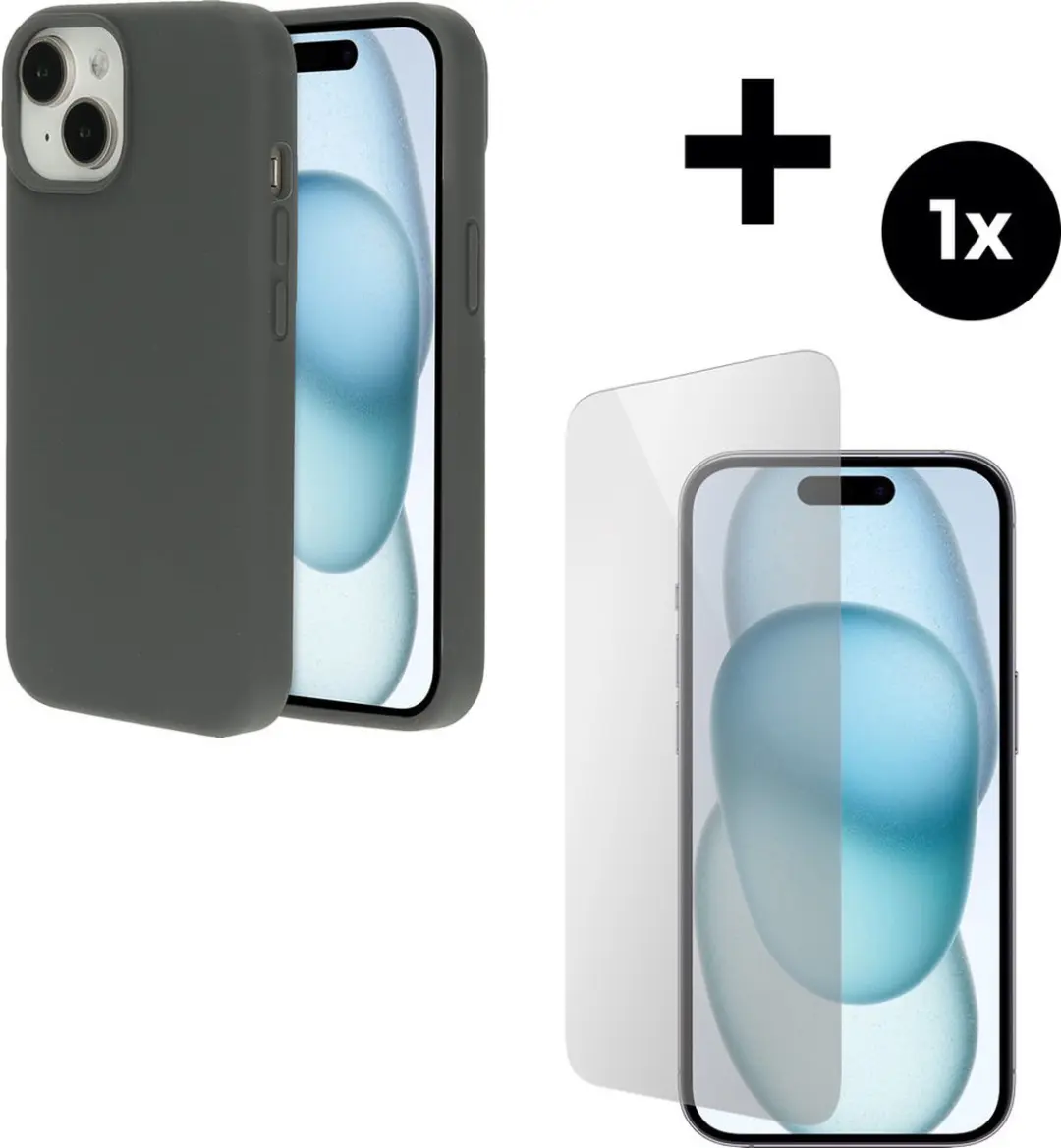 Mobiparts MP-5001991 Silicone Hoesje iPhone 15 - Grijs