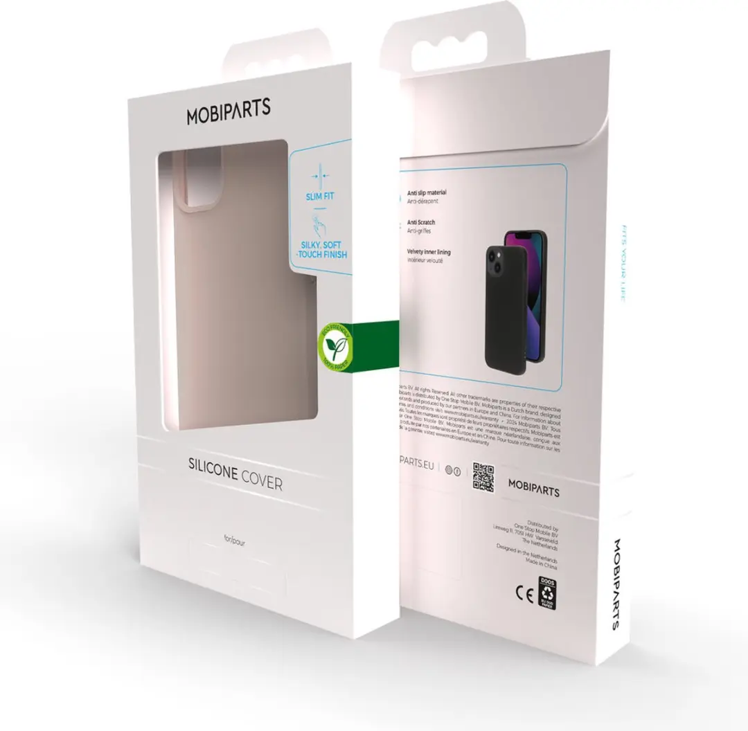 Mobiparts Silicone Cover iPhone 14 Plus - Roze/Beige - MP-5001210