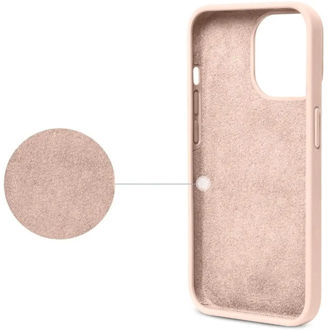 MobiQ Liquid Silicone Hoesje iPhone 15 Pro Max - roze