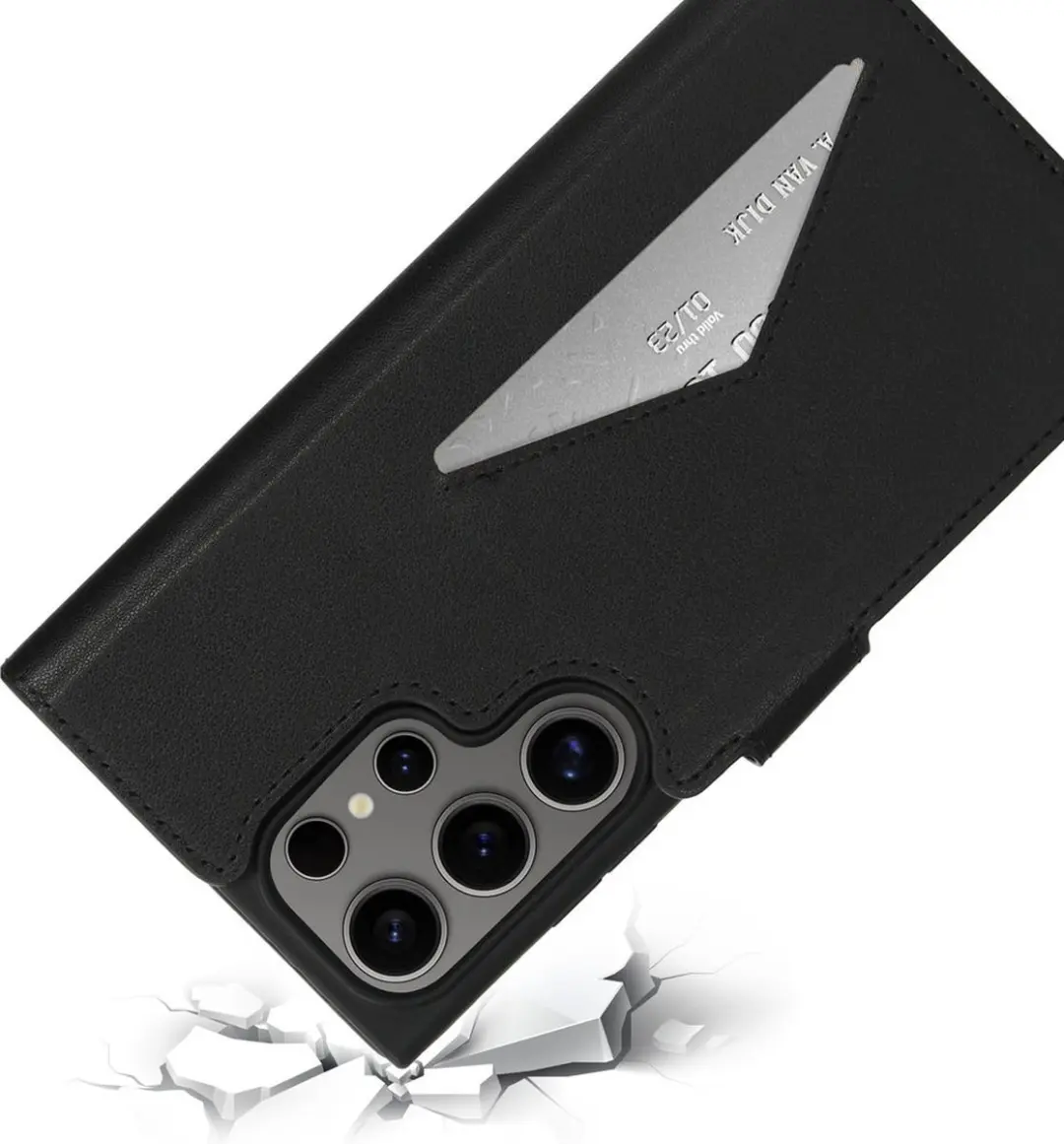 Mobiparts MP-125461 Hoesje Samsung Galaxy S24 Ultra - Wallet - Eco Leer - Zwart - afbeelding 6 van 6