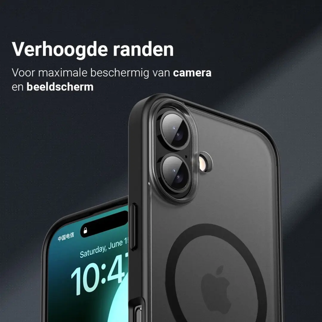 MobiQ Magneet Hoesje iPhone 16 Plus - Frosted Blauw - MPN 46-00242