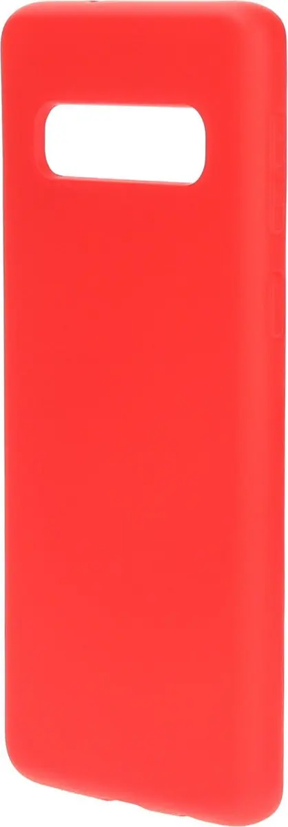 Mobiparts Hoesje Samsung Galaxy S10 Siliconen - Rood MP-96141