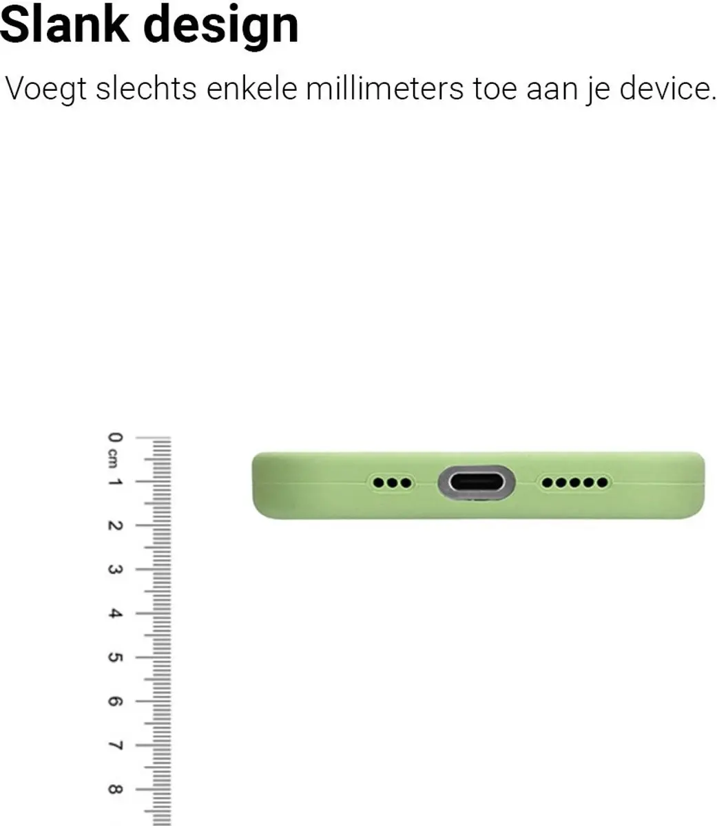 MobiQ Liquid Silicone Hoesje iPhone 16 Pro Max 46-00377 - Mintgroen