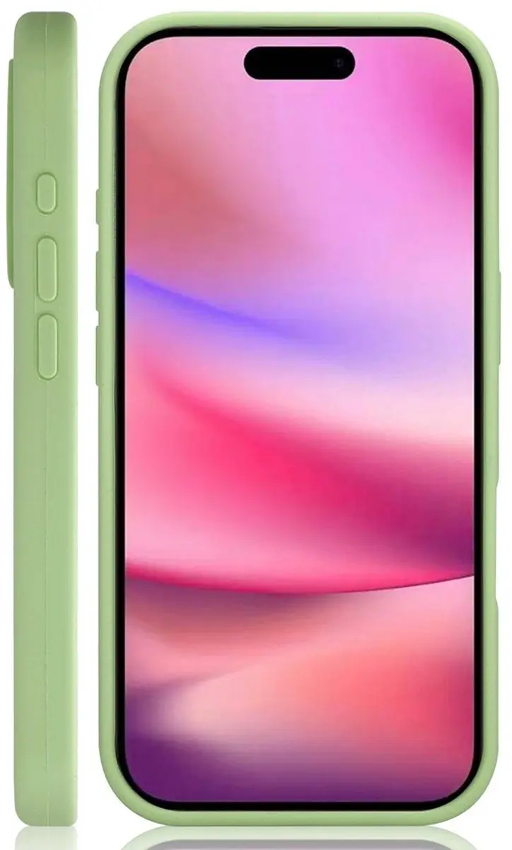 MobiQ Liquid Silicone Hoesje iPhone 16 Pro Max 46-00377 - Mintgroen