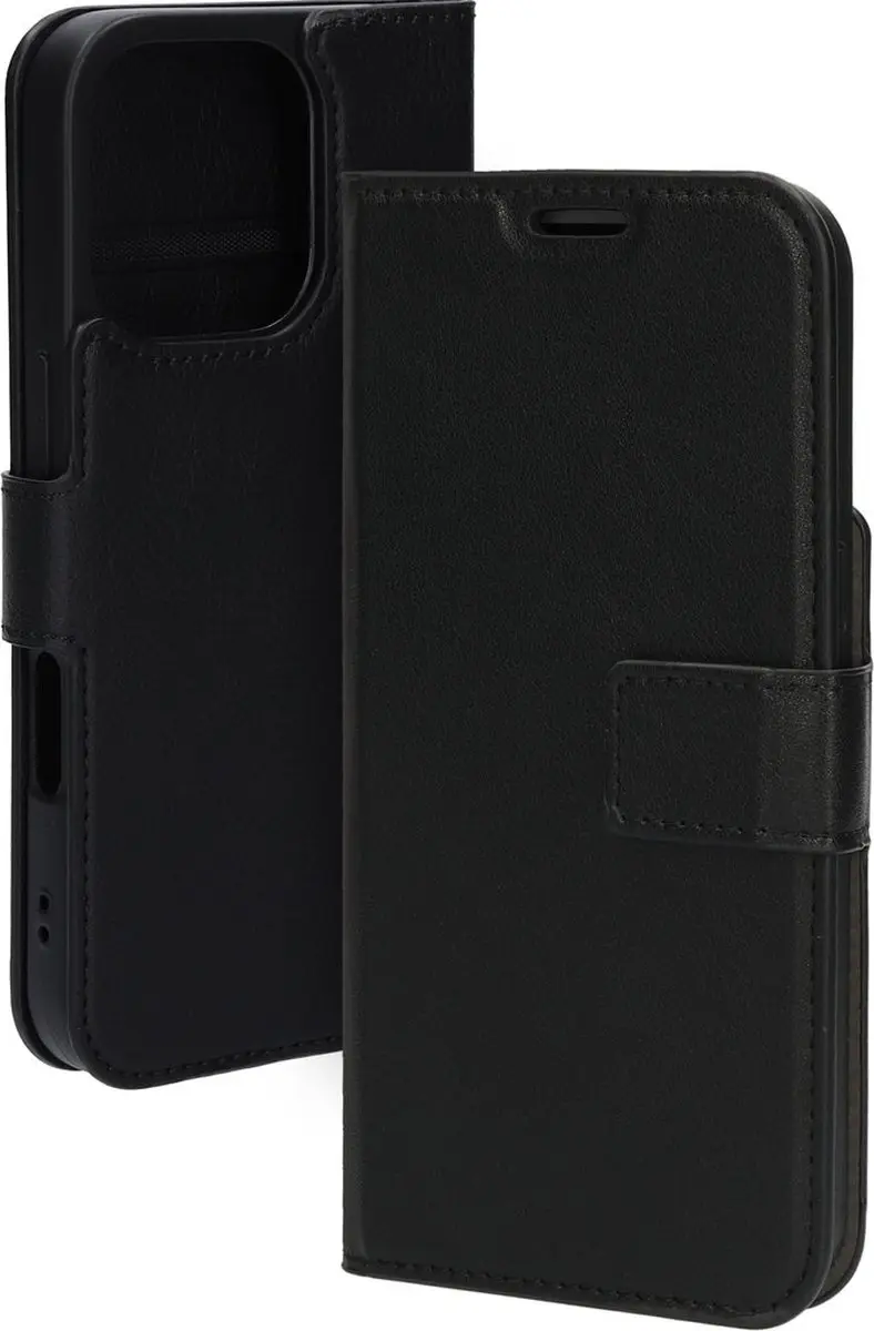 Mobiparts MP-127203 Hoesje iPhone 16 Pro - Wallet Eco Leer - Zwart - afbeelding 6 van 6