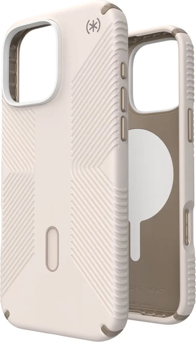 Speck Presidio2 Grip 150725-3214 Hoesje - iPhone 16 Pro Max - Beige/Geel