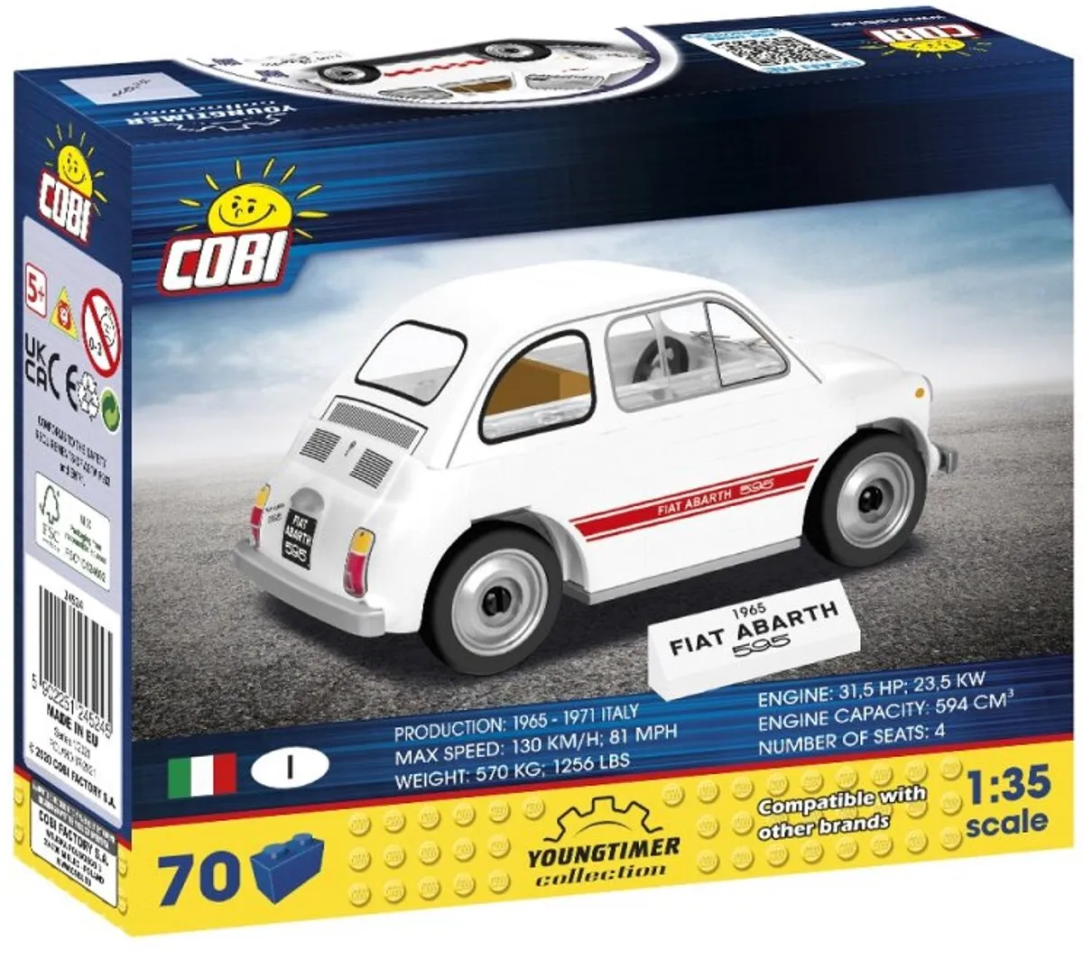 Cobi Fiat Abarth 595 65-delig - Blauw