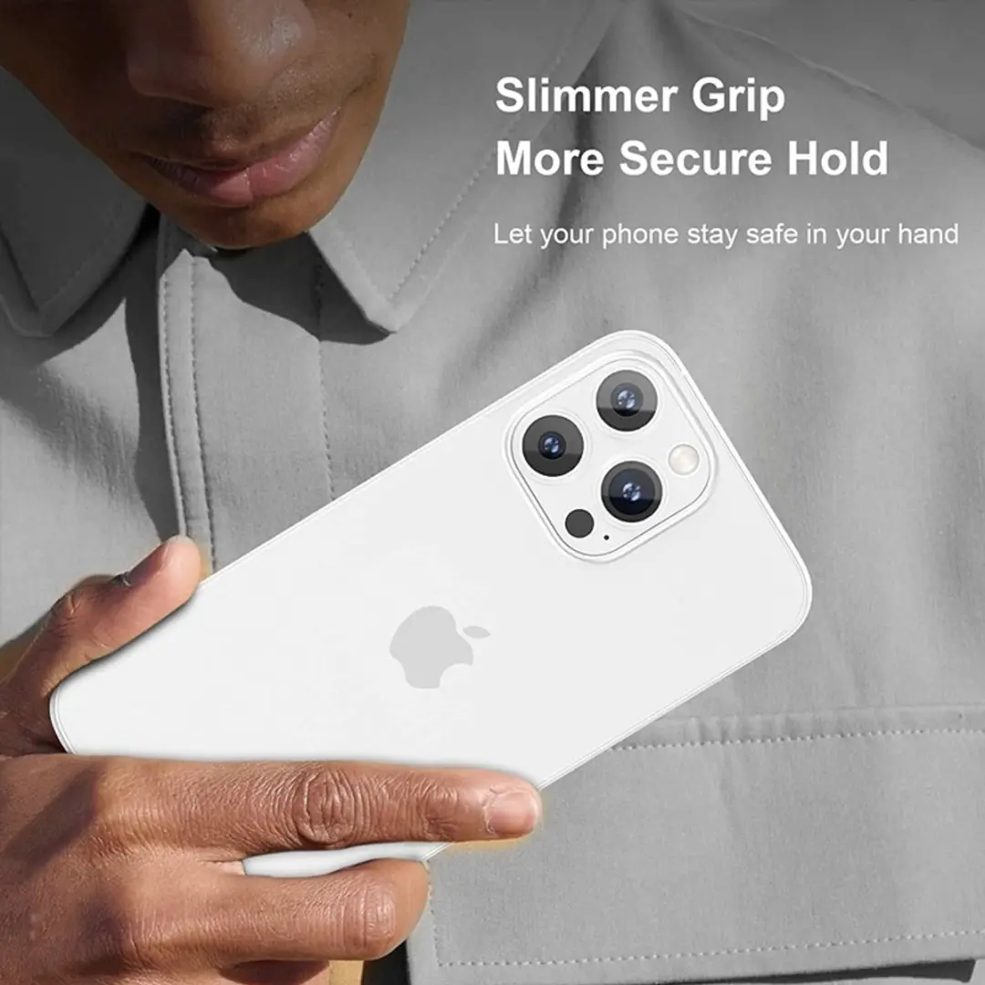 MobiQ 13-02170 Ultra Dun Hoesje iPhone 14 Pro Max - Frosted Clear