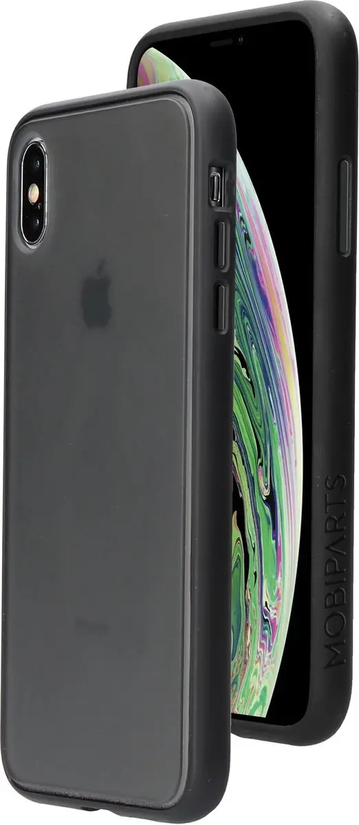 Mobiparts MP-93247 Hoesje iPhone XS Max - Zwart/Grijs