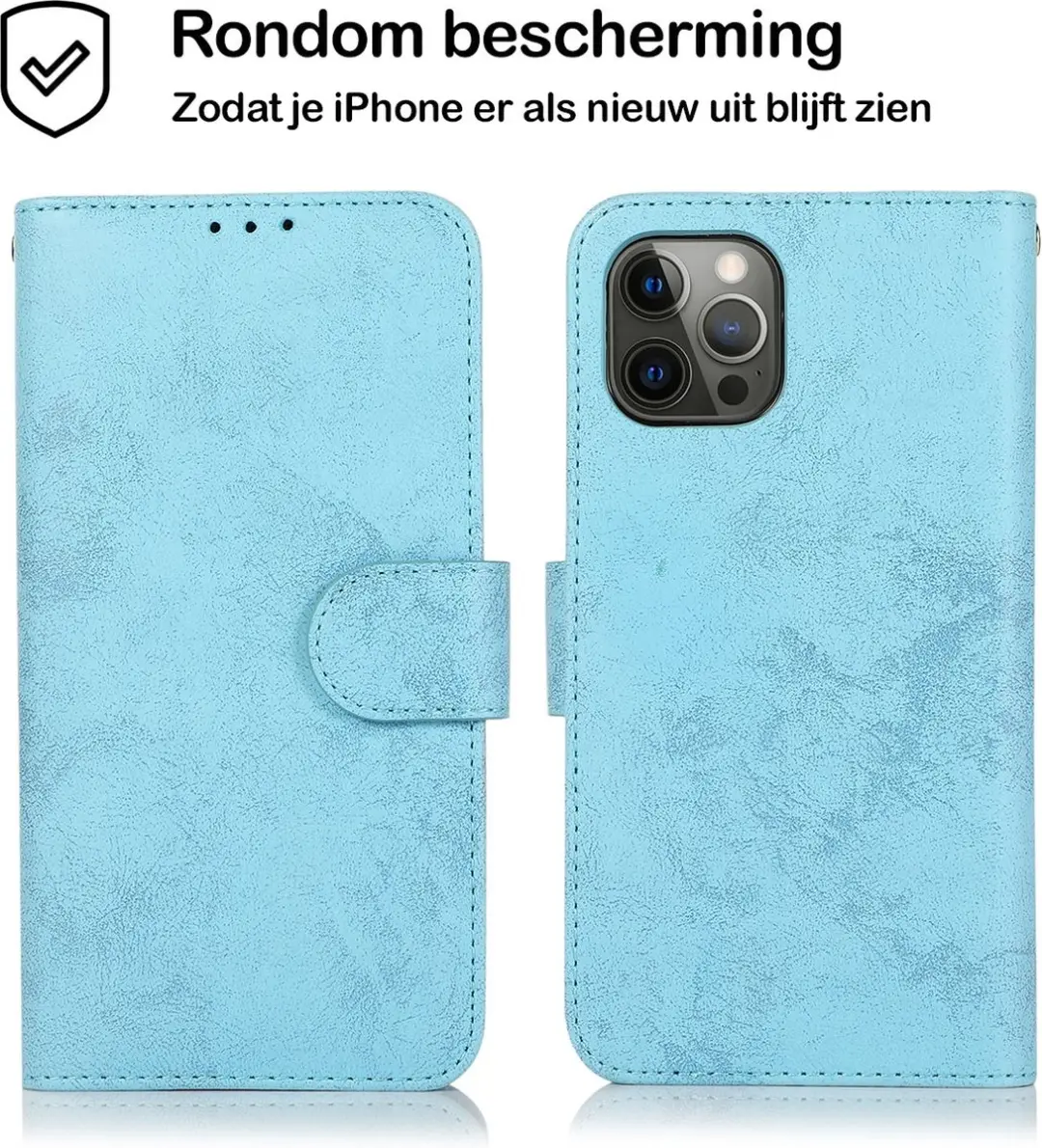MobiQ 2-in-1 Wallet Case iPhone 11 Pro Max - lichtblauw