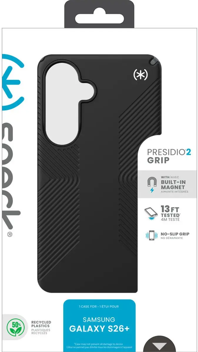 Speck Presidio2 Grip 151060-3205 Hoesje - Samsung Galaxy S26 Plus - Zwart