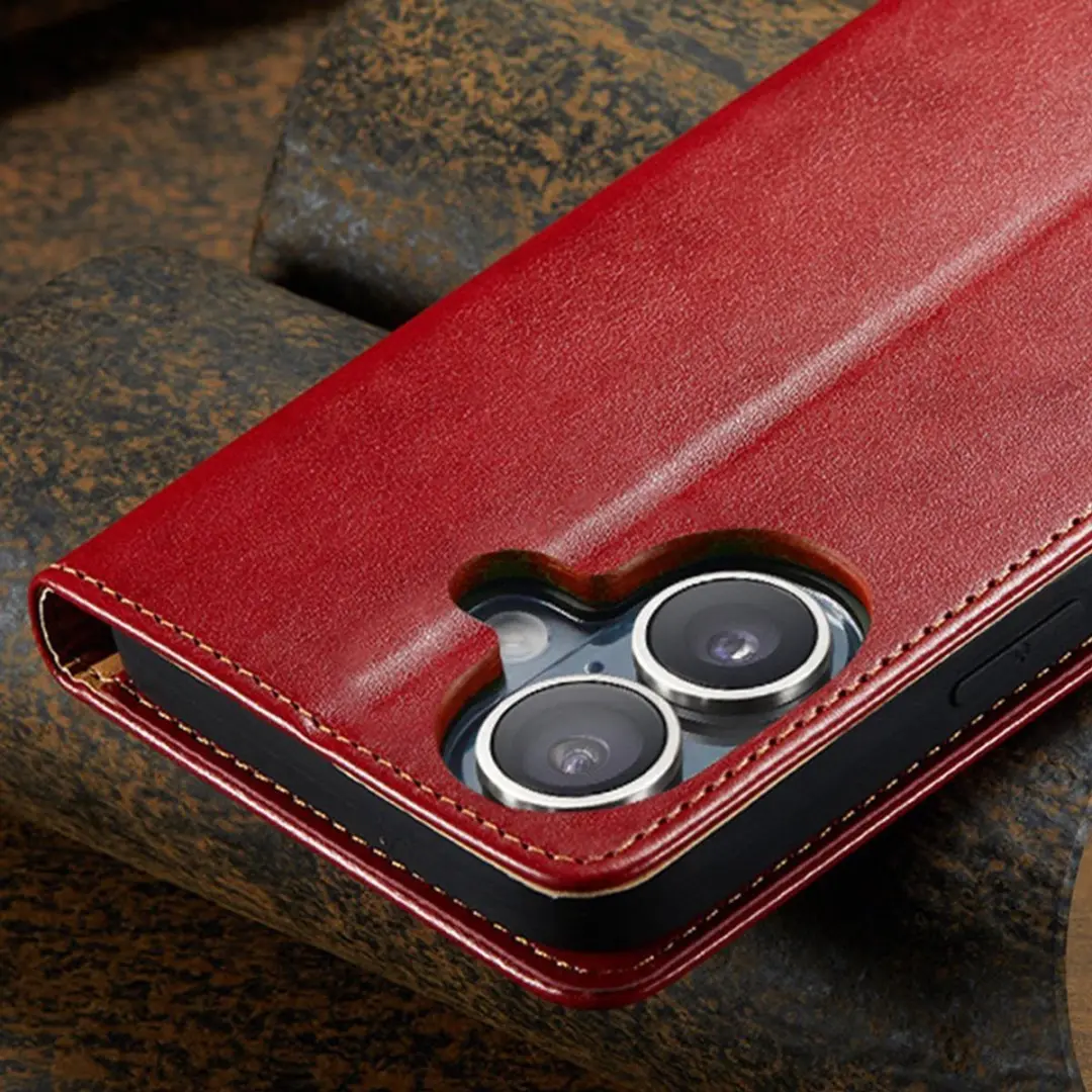 MobiQ Premium Business Wallet iPhone 17 - Rood - MPN 46-01162