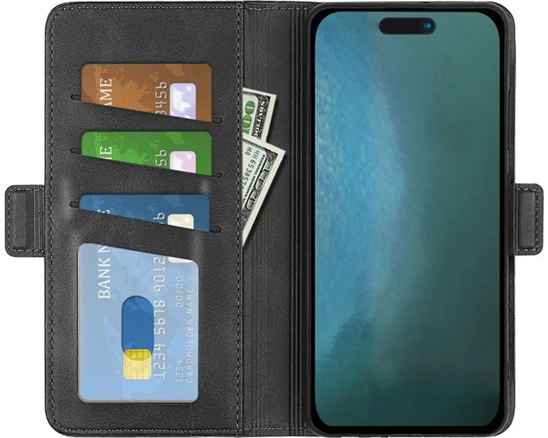 MobiQ PU Lederen Wallet Case iPhone 16 Pro Max 46-00424