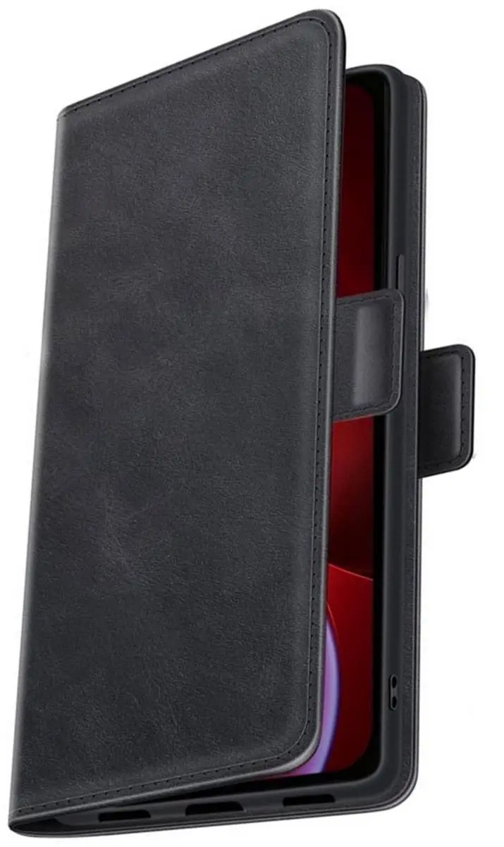 MobiQ PU Lederen Wallet Case iPhone 16 Pro Max 46-00424 - Zwart