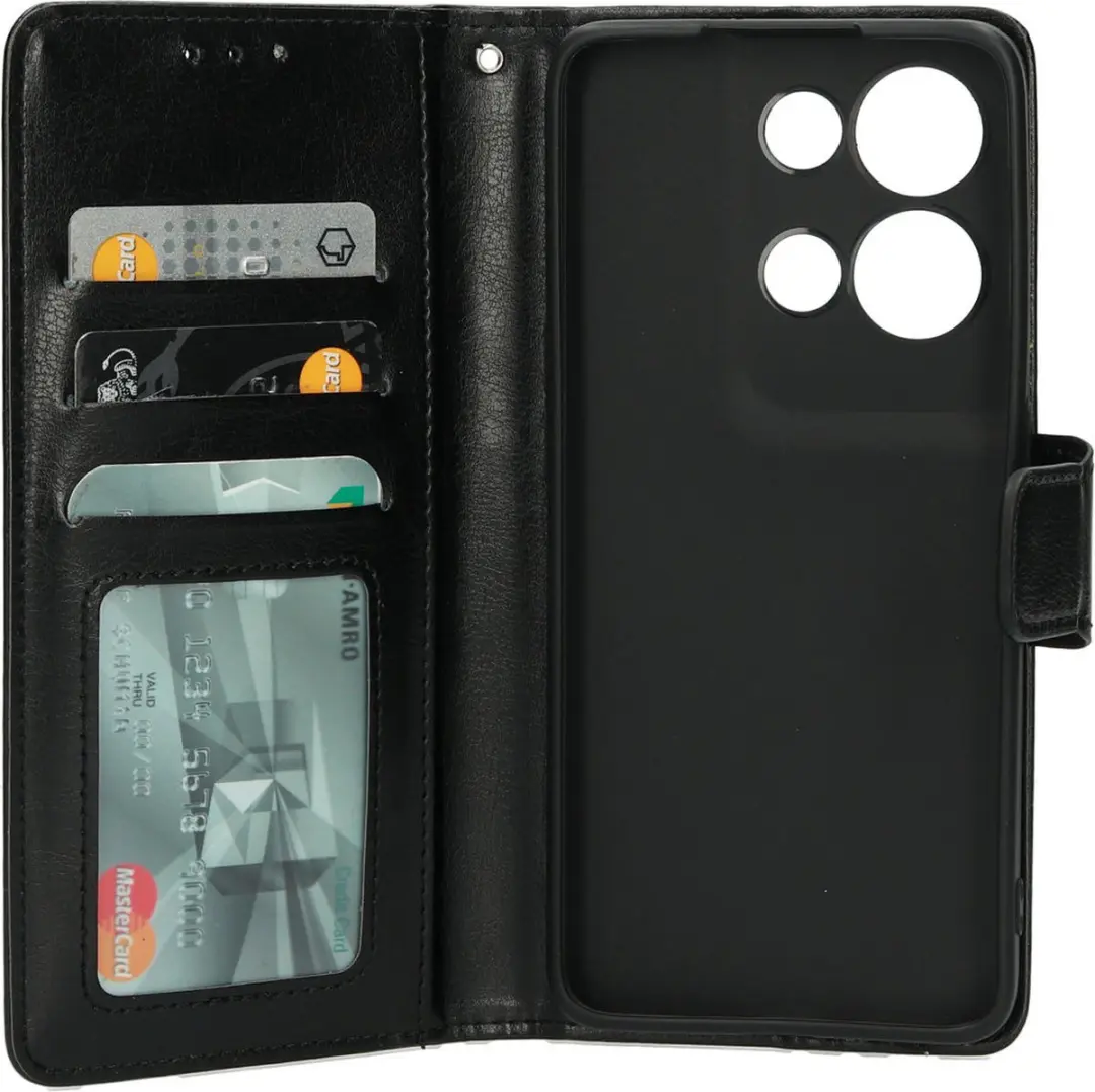 Mobiparts MP-123188 Hoesje Oppo Reno8 Pro - Wallet - Eco Leer - Zwart