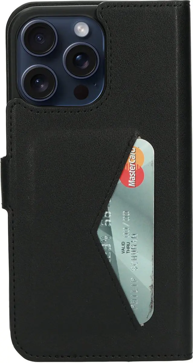 Mobiparts MP-124379 Hoesje iPhone 15 Pro Max - Wallet - Zwart