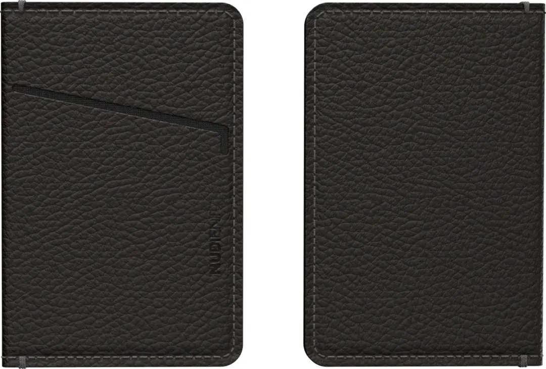 Nudient Card Holder Leather Ink IPNNN-WABL - Zwart