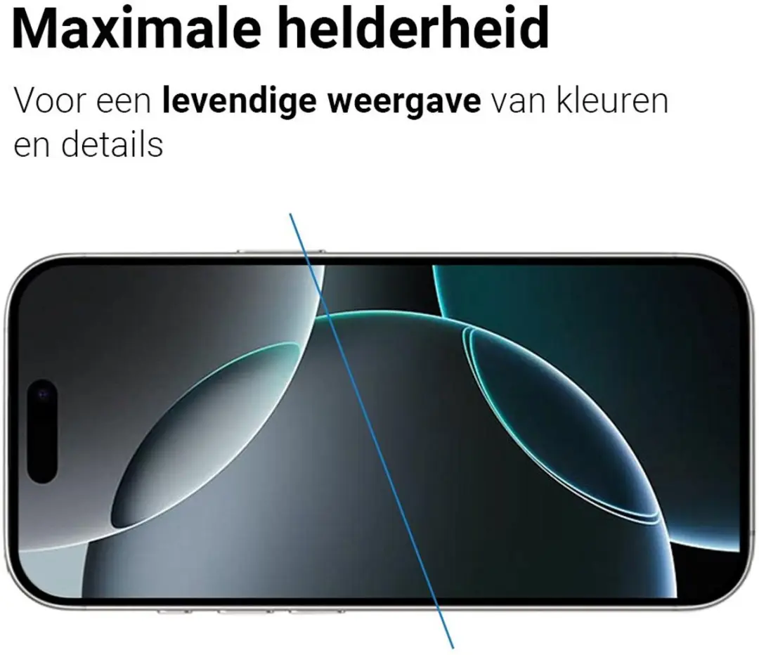 MobiQ Edge-to-edge Glazen Screenprotector iPhone 17 Air - Transparant