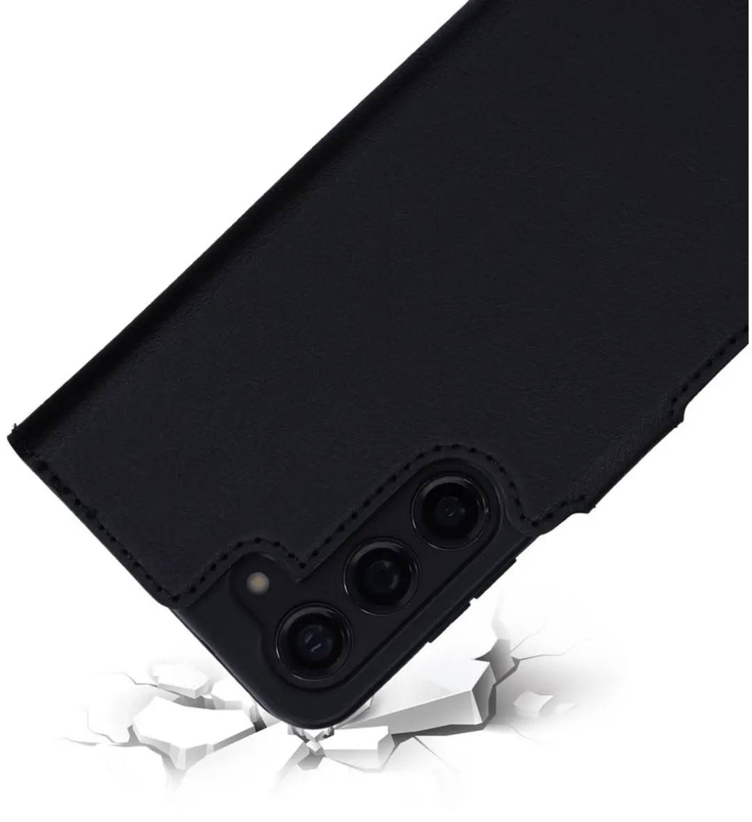 Mobiparts MP-123660 Hoesje Samsung Galaxy S23 - Wallet Eco Leer - Zwart