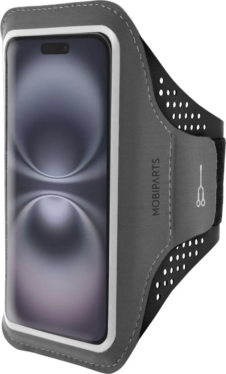 Mobiparts Hardlooparmband iPhone 16 MP-127238 - Zwart